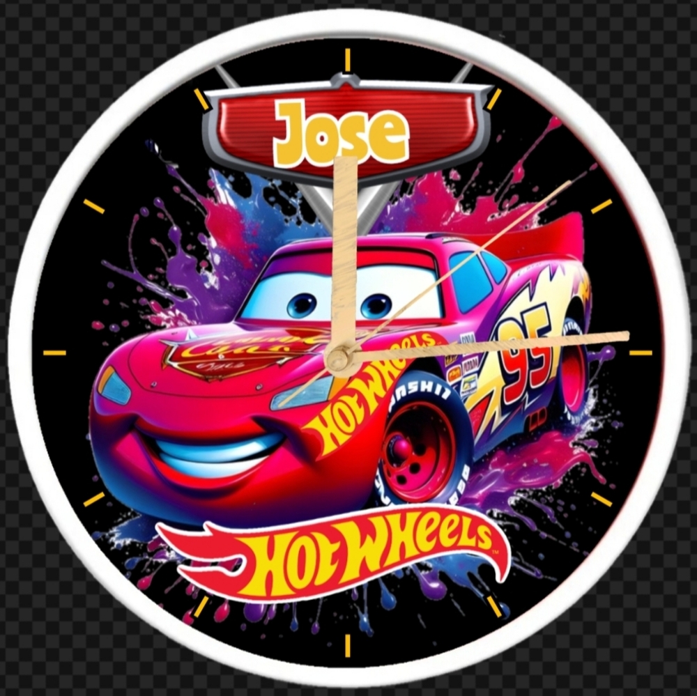Hot Wheels Cars Wall Clock